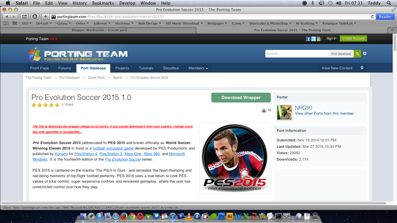 pes 2015 for mac